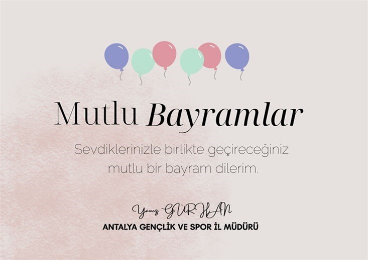 İl Müdürü Gürhan'dan Kurban Bayramı Kutlama Mesajı 